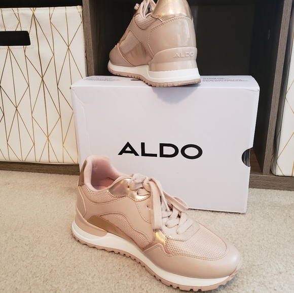 Aldo Shoes - ALDO Pink Patent leather sneakers 7.5